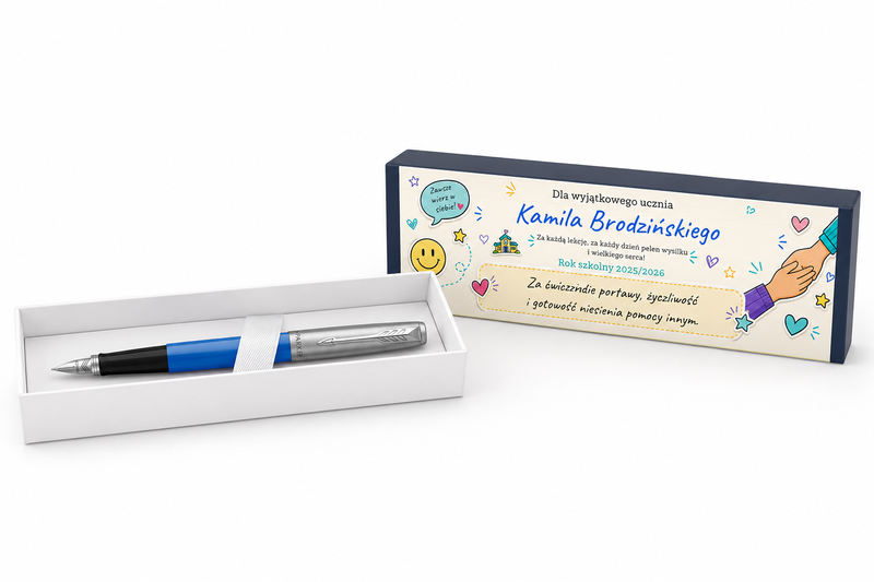 Pióro wieczne Parker Jotter FP60 Blue z grawerem – wyjątkowa nagroda dla ucznia