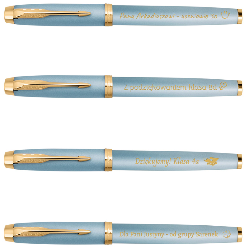 Pióro wieczne Parker IM Writing Rituals Turquoise Green GT z grawerem