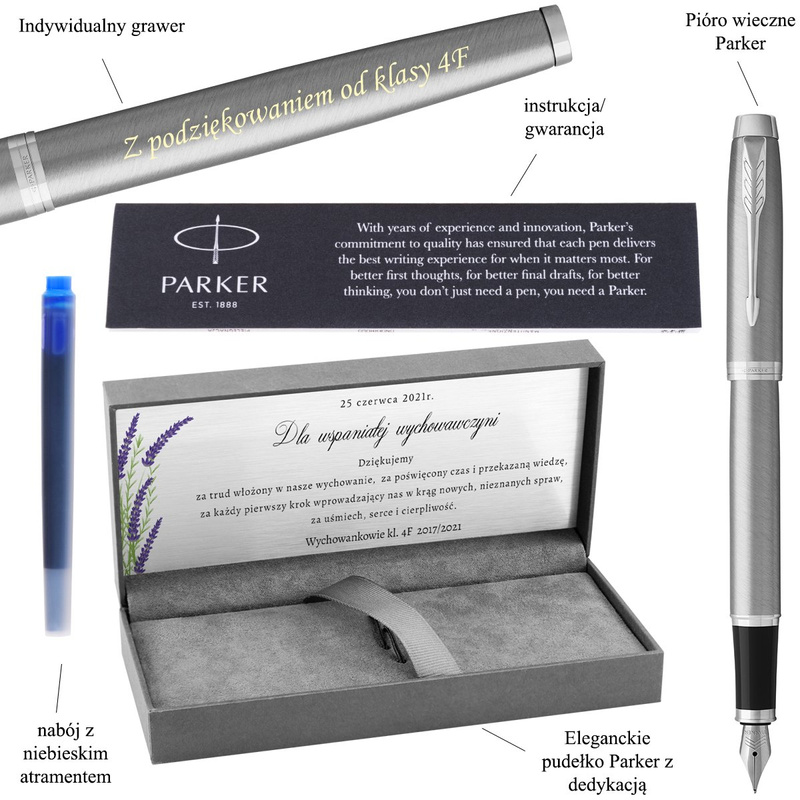 Pióro wieczne Parker IM Essential CT z grawerem i dedykacją