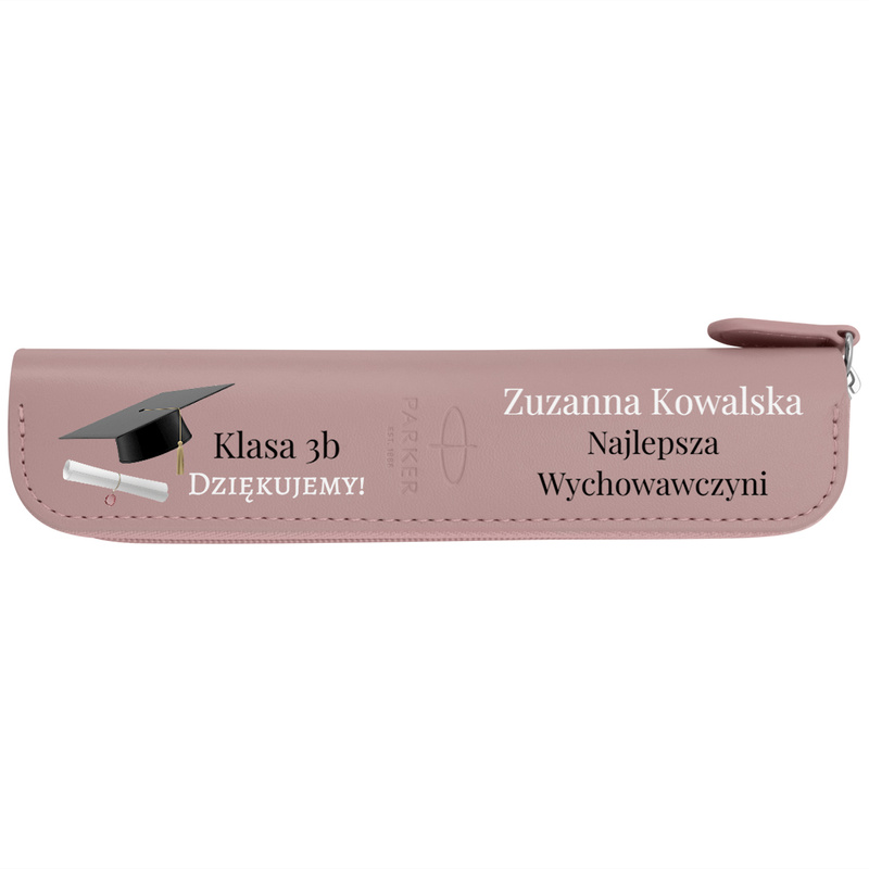 Długopis Parker IM Brushed GT z grawerem i etui z nadrukiem UV
