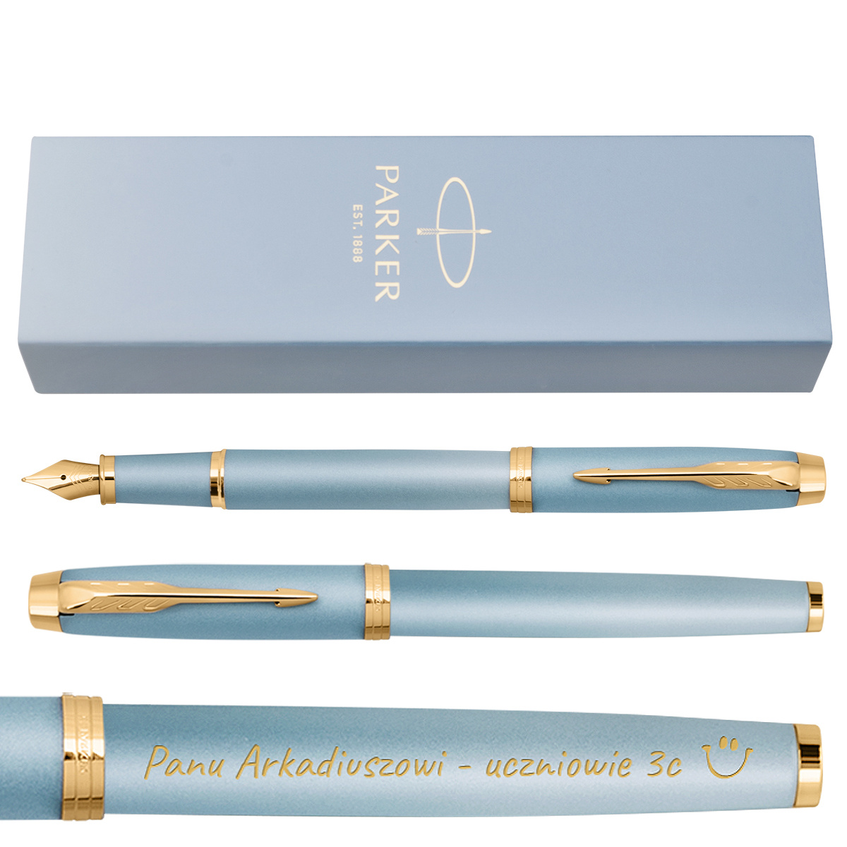 Pióro wieczne Parker IM Writing Rituals Turquoise Green GT z grawerem